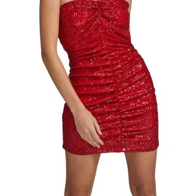 Generation Love Jasmine Sequin Halter Mini Dress In Rouge In Red