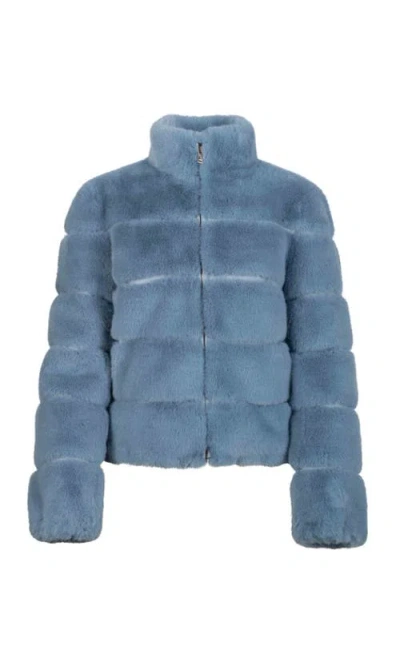 Generation Love Jodi Faux Fur Jacket In Blue
