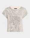 Generation Love Kai Sequin Top In Silver