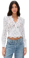 Generation Love Kairi Lace Wrap Blouse White In White
