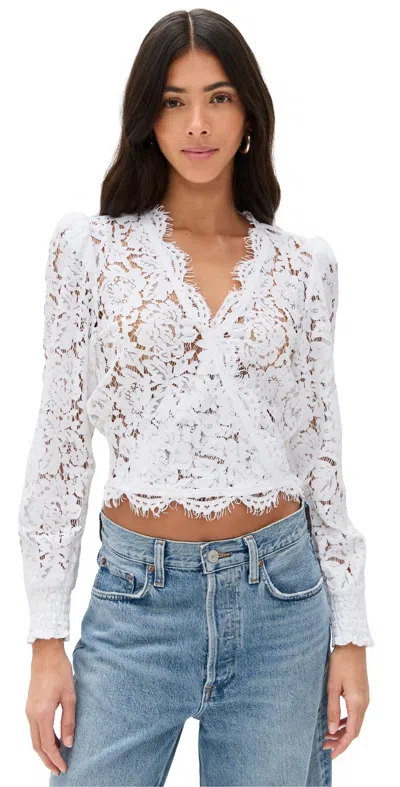 Generation Love Kairi Lace Wrap Blouse White