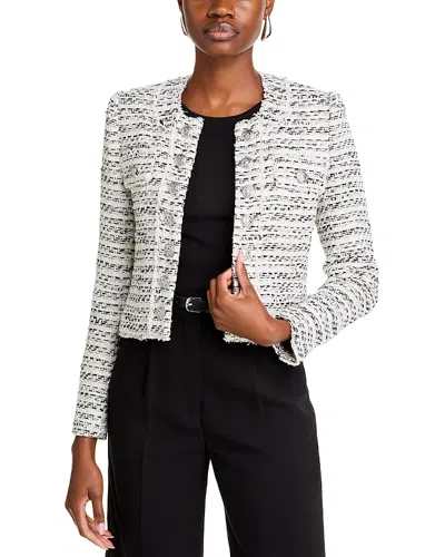 Generation Love Karson Tweed Blazer In White/black