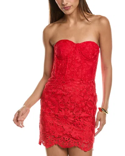 Generation Love Kim Lace Bustier Mini Dress In Red
