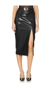 Generation Love Kiva Faux Leather Midi Skirt In 블랙