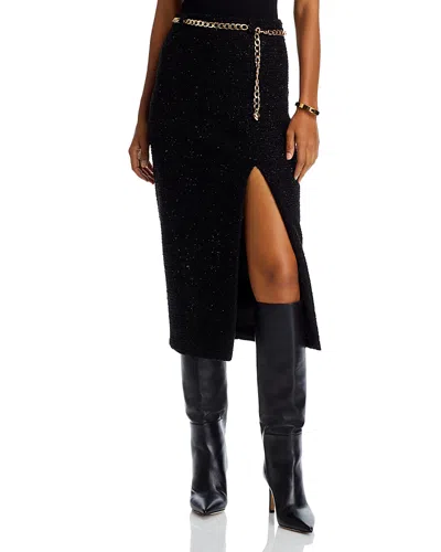 Generation Love Kiva Tweed Skirt In Black