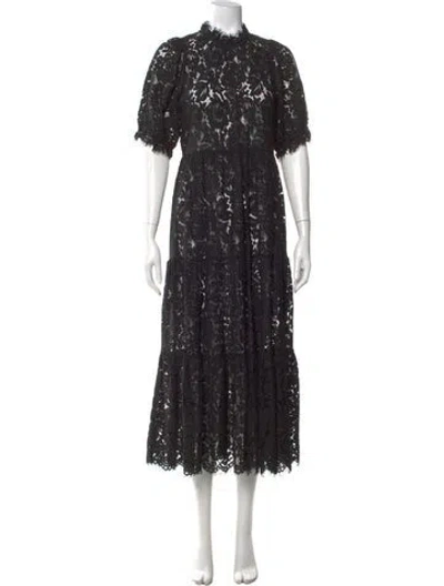 Pre-owned Generation Love Lace Long Dress In Black