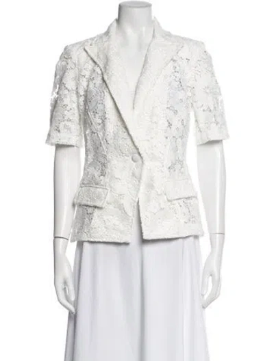 Pre-owned Generation Love Lace Pattern Blazer W/ Tags In White