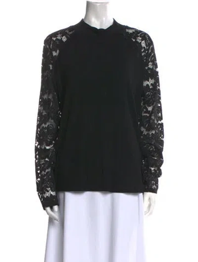 Pre-owned Generation Love Lace Pattern Crew Neck Sweatshirt In Black