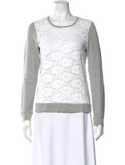 Pre-owned Generation Love Lace Pattern Crew Neck Sweatshirt In Gray