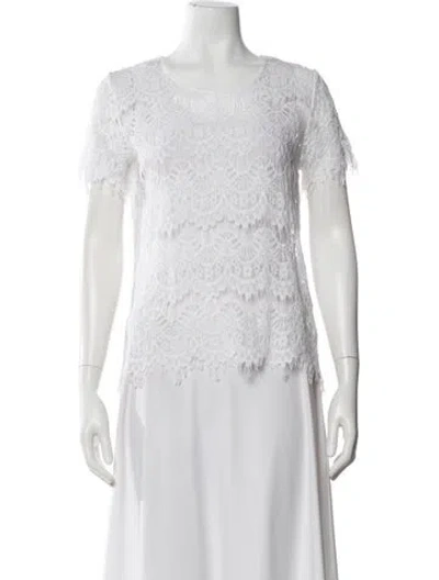 Pre-owned Generation Love Lace Pattern Crew Neck Top W/ Tags In White