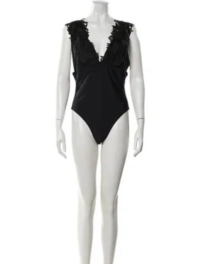 Pre-owned Generation Love Lace Pattern Crochet Trim One-piece W/ Tags In Black