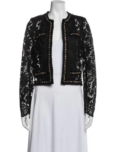 Pre-owned Generation Love Lace Pattern Jacket In Black