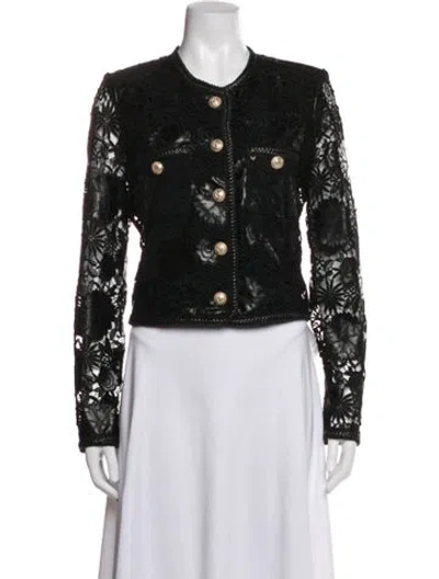 Pre-owned Generation Love Lace Pattern Jacket W/ Tags In Black