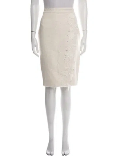 Pre-owned Generation Love Lace Pattern Knee-length Skirt In Neutrals