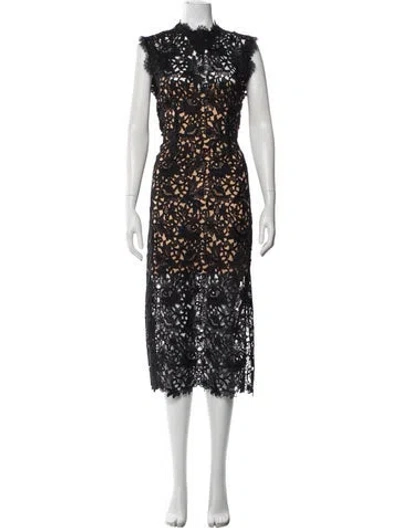 Pre-owned Generation Love Lace Pattern Long Dress In Gray