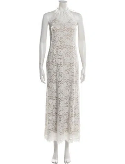 Pre-owned Generation Love Lace Pattern Long Dress W/ Tags In Neutral