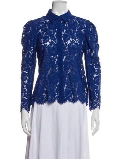 Pre-owned Generation Love Lace Pattern Long Sleeve Blouse In Multi