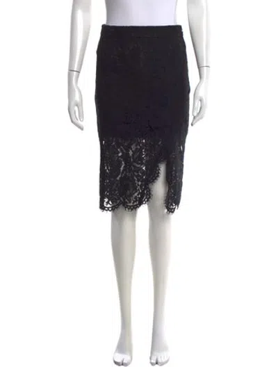 Pre-owned Generation Love Lace Pattern Midi Length Skirt W/ Tags In Black