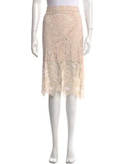 Pre-owned Generation Love Lace Pattern Midi Length Skirt W/ Tags In Neutral