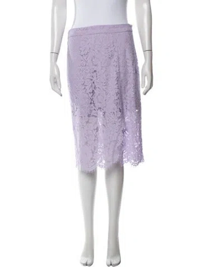 Pre-owned Generation Love Lace Pattern Midi Length Skirt In White