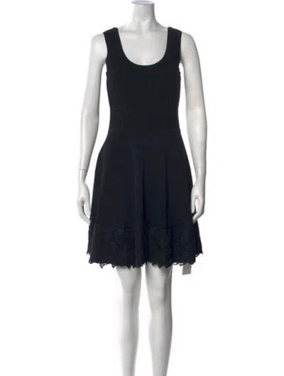 Pre-owned Generation Love Lace Pattern Mini Dress In Black