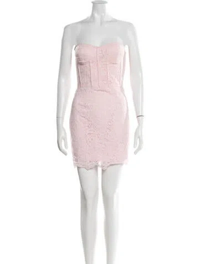 Pre-owned Generation Love Lace Pattern Mini Dress In Pink