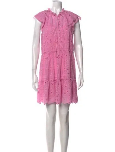 Pre-owned Generation Love Lace Pattern Mini Dress In Pink