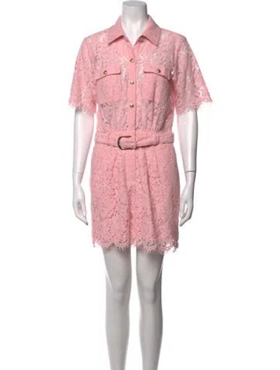 Pre-owned Generation Love Lace Pattern Mini Dress In Pink