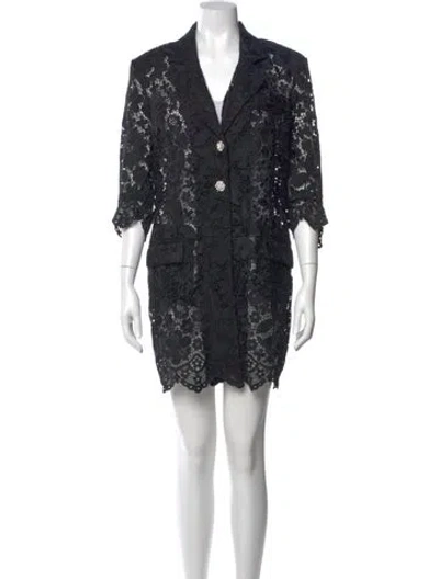 Pre-owned Generation Love Lace Pattern Mini Dress W/ Tags In Black