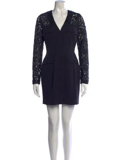 Pre-owned Generation Love Lace Pattern Mini Dress W/ Tags In Blue
