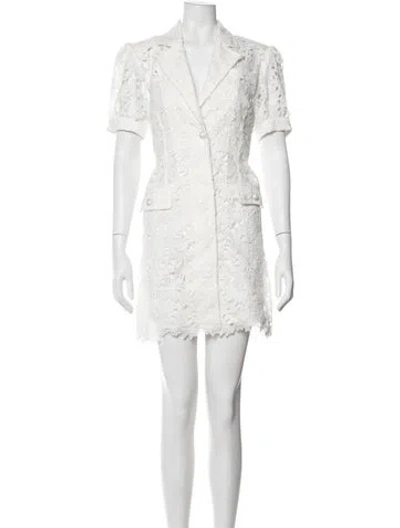 Pre-owned Generation Love Lace Pattern Mini Dress In White