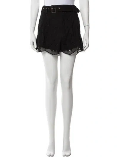Pre-owned Generation Love Lace Pattern Mini Shorts In Black