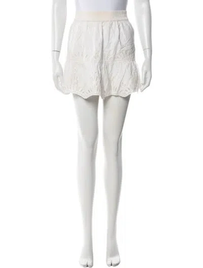 Pre-owned Generation Love Lace Pattern Mini Skirt In White