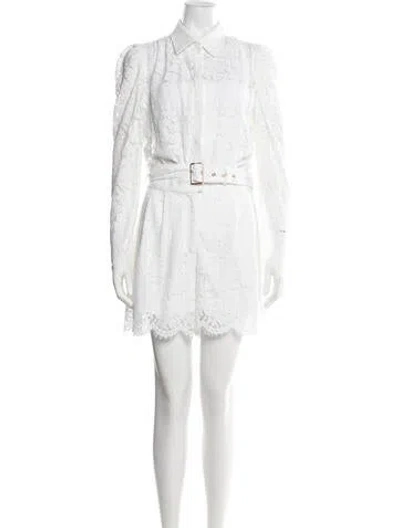 Pre-owned Generation Love Lace Pattern Romper W/ Tags In White