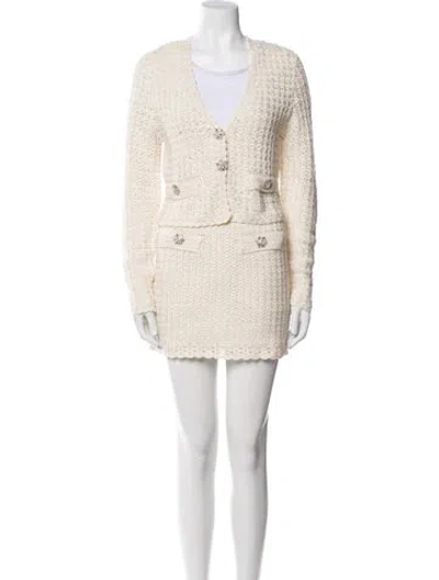 Pre-owned Generation Love Lace Pattern Skirt Set In White