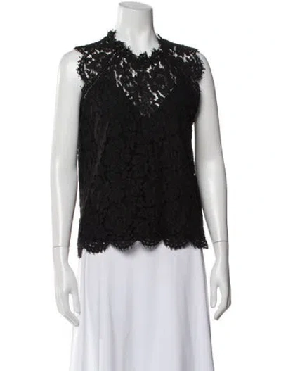 Pre-owned Generation Love Lace Pattern Sleeveless Blouse In Gray