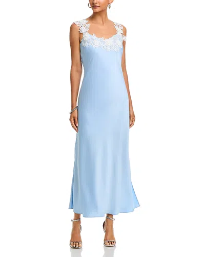 Generation Love Lala Hammered Satin Maxi Dress In Blue