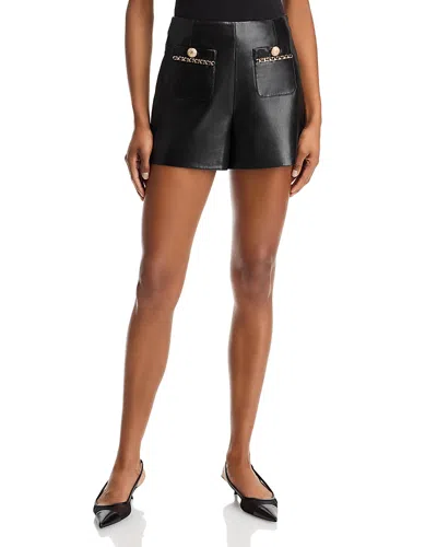 Generation Love Lavonne Chain Faux Leather Shorts In Black