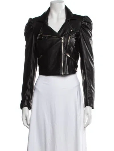 Pre-owned Generation Love Leather Biker Jacket In Black