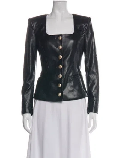 Pre-owned Generation Love Leather Blazer W/ Tags In Green
