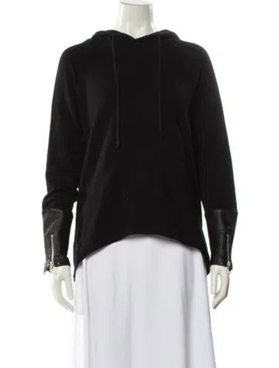 Pre-owned Generation Love Leather Crew Neck Sweatshirt In Black