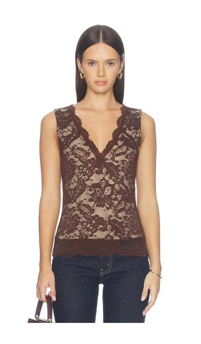 Generation Love Leila Lace Top In Brown