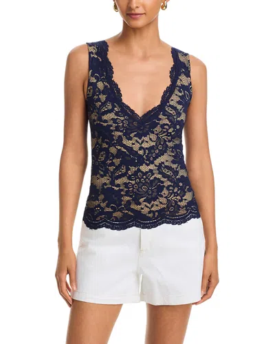 Generation Love Leila Stretch Lace Top In Blue