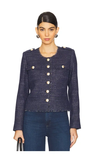 Generation Love Lenna Tweed Jacket In Navy