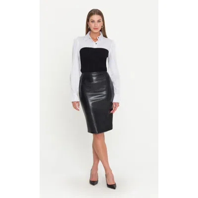 Generation Love Leonardo Vegan Leather Skirt In Black