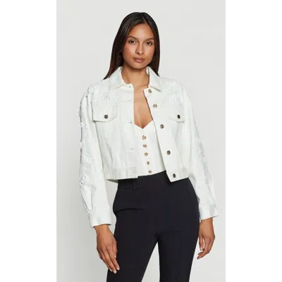 Generation Love Lexia 3d Lace Combo Denim Jacket In White