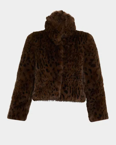 GENERATION LOVE LEXY LEOPARD FAUX FUR JACKET