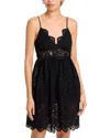 Generation Love Lilia Cotton Eyelet Mini Dress In Black