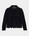 Generation Love Line Long-sleeve Lace Shirt In Black