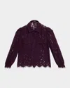 Generation Love Line Long-sleeve Lace Shirt In Multi